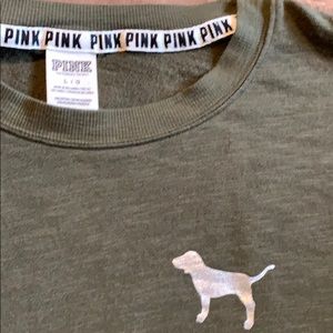 Army green long sleeve Pink shirt